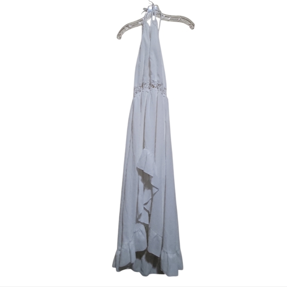 SHEIN Women White High Low Halter Dress Size Large - Picture 7 of 9